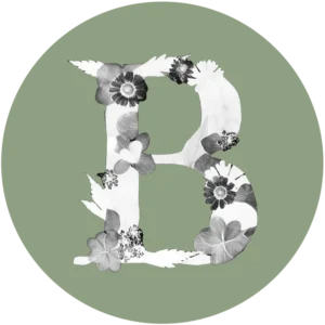 herbier initiales, personnalisation de l'herbier avec toutes les lettres de l'alphabet et des prénoms en herbier